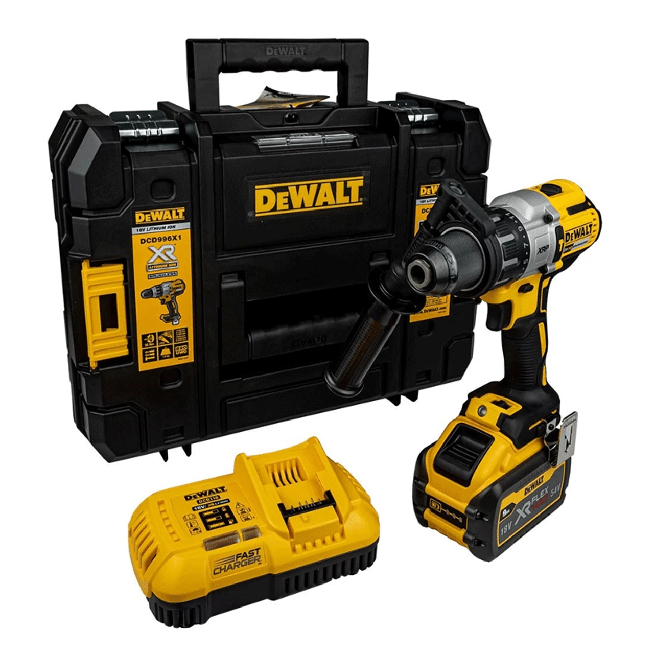 DeWalt DCD996X1 18V XR Cordless Brushless Combi Drill With 1x 9.0Ah Battery