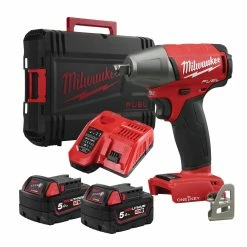 Milwaukee M18 ONEIWF12-502X Fuel 18V One-Key Compact 1/2" Impact Wrench With 2x 5.0Ah Batteries