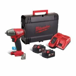 Milwaukee M18 ONEIWF38-502X One-Key Fuel 3/8" Impact Wrench With 2x 5.0Ah Batteries