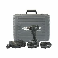Draper 98962 XP20 20V Brushless 300Nm 1/2" Impact Wrench With 2x 4.0Ah Batteries