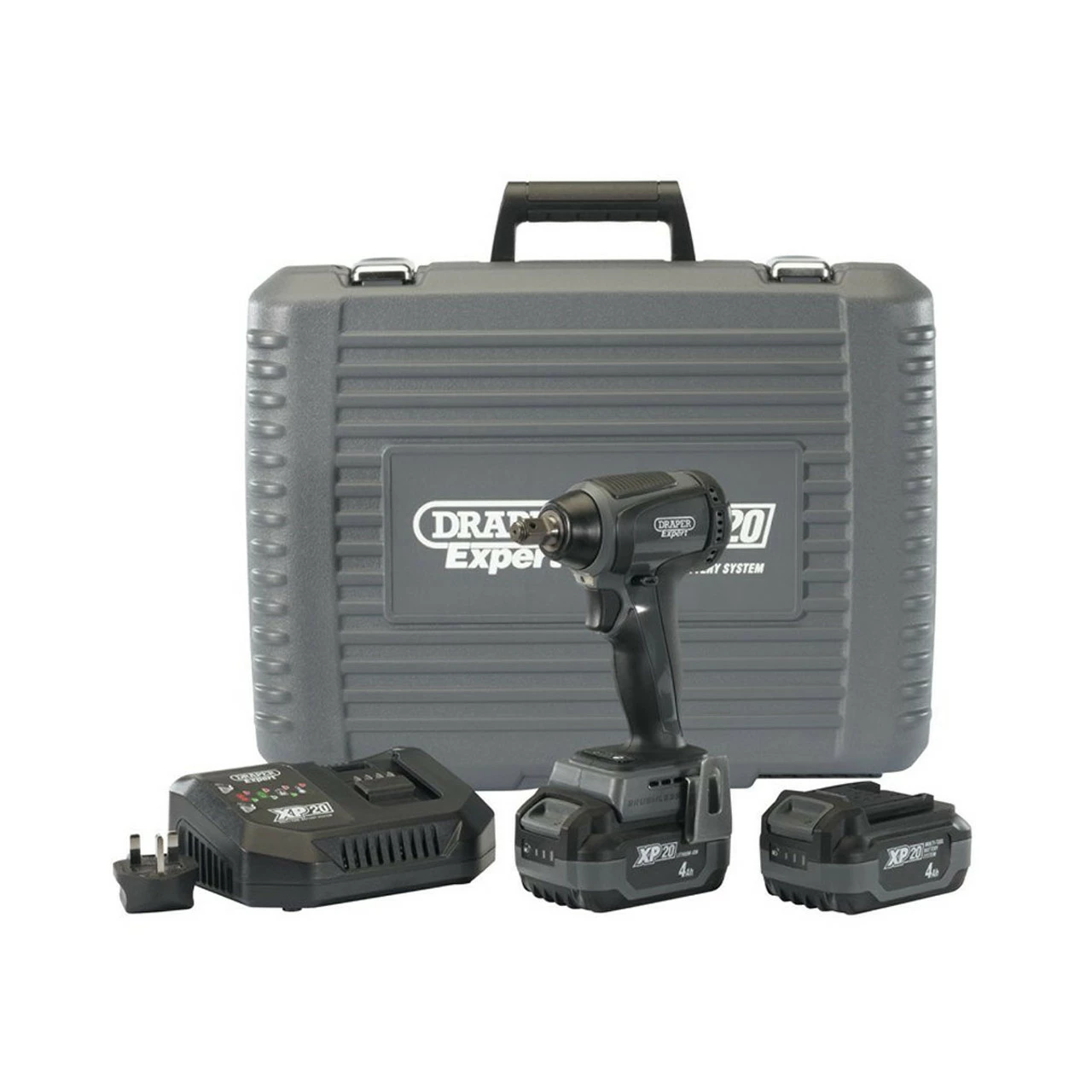 Draper 98962 XP20 20V Brushless 300Nm 1/2" Impact Wrench With 2x 4.0Ah Batteries