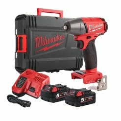 Milwaukee M18 ONEIWF12-502X 18V Fuel One Key 1/2" Impact Wrench With 2x 5.0Ah Batteries