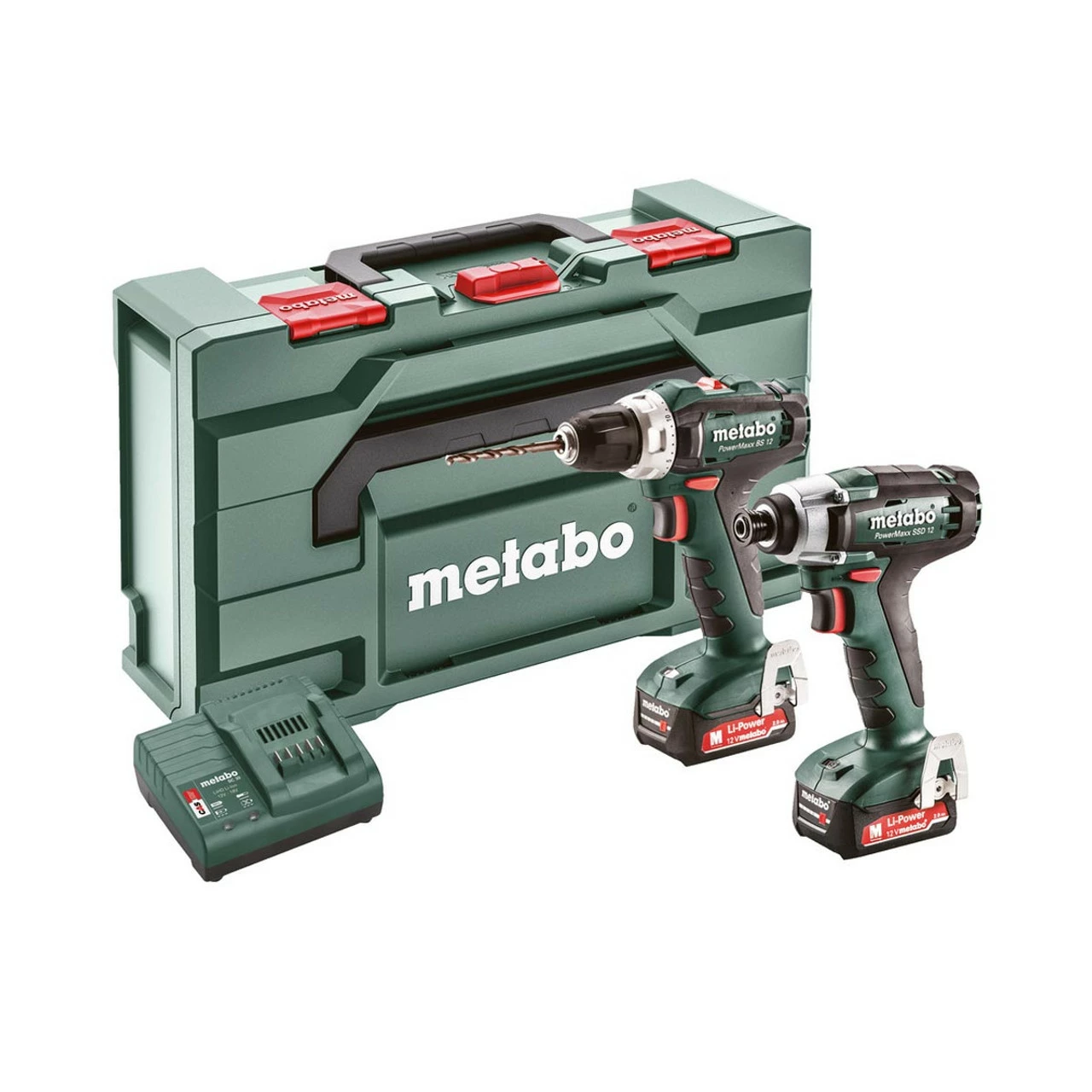 Metabo 12V Powermaxx Twin Pack With 2x 2.0Ah Batteries, SC30 Charger And MetaBOX 145