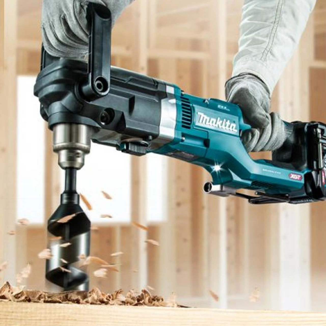 Makita DA001GD202 40V Max XGT Brushless Angle Drill With 2x 2.5Ah Batteries - Image 7