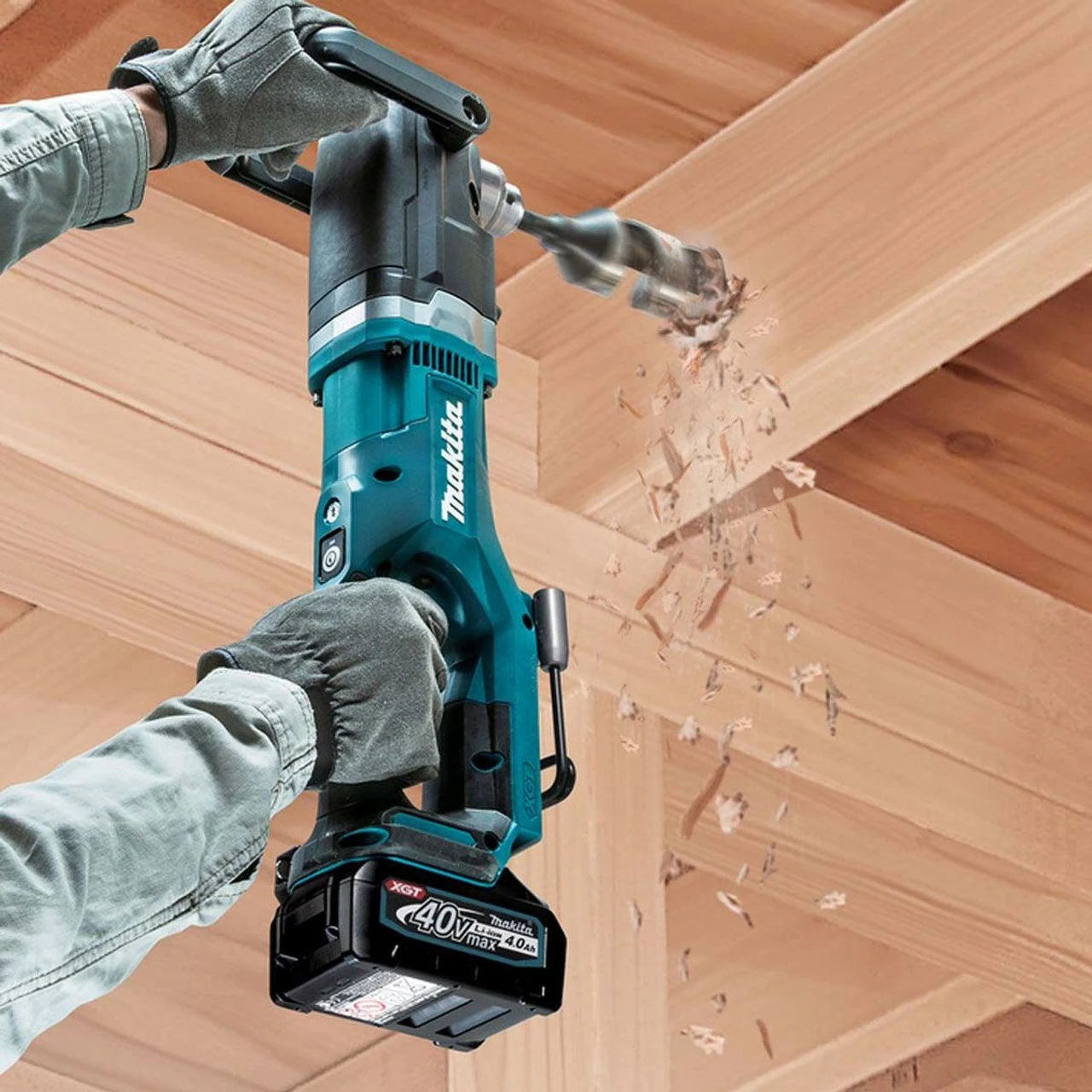 Makita DA001GD202 40V Max XGT Brushless Angle Drill With 2x 2.5Ah Batteries - Image 6