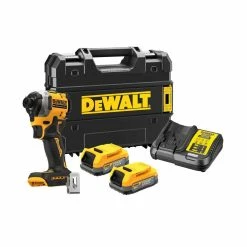 DeWalt DCF850E2T 18V XR Brushless Impact Driver With 2x Powerstack Batteries