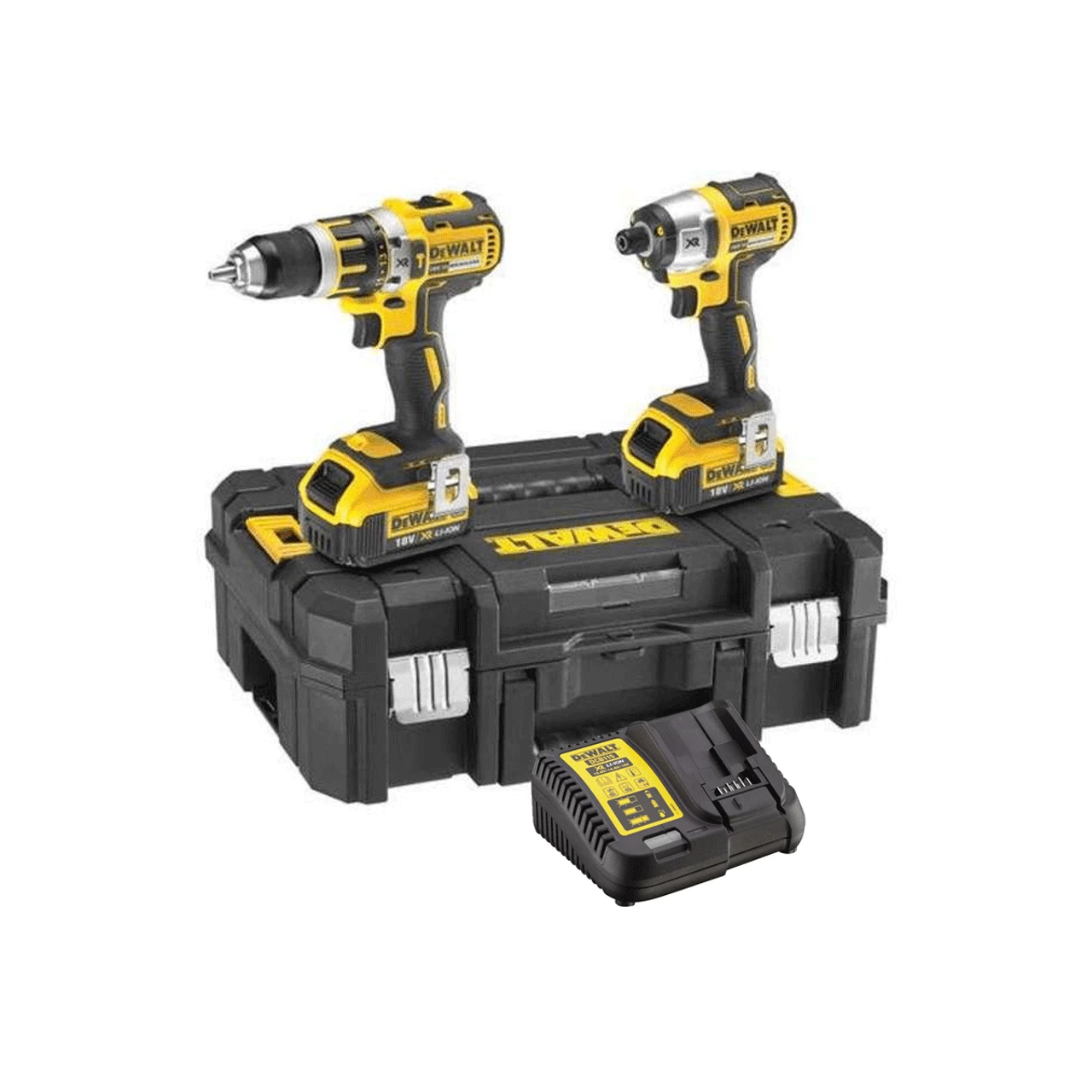 DeWalt DCK250M2T 18V XR Brushless Twin Pack With 2x 4.0Ah Batteries