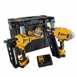 DeWalt DCK264P2T 18V XR Brushless Nailer Twin Pack With 2x 5.0Ah Batteries