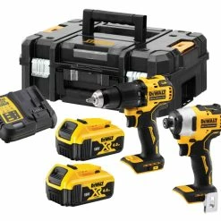 DeWalt DCK2062M2T 18V Brushless Twin Pack With 2x 4.0Ah Batteries
