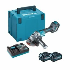 Makita GA023GD201 40V Max XGT 125mm Brushless Angle Grinder With 2x 2.5Ah Batteries