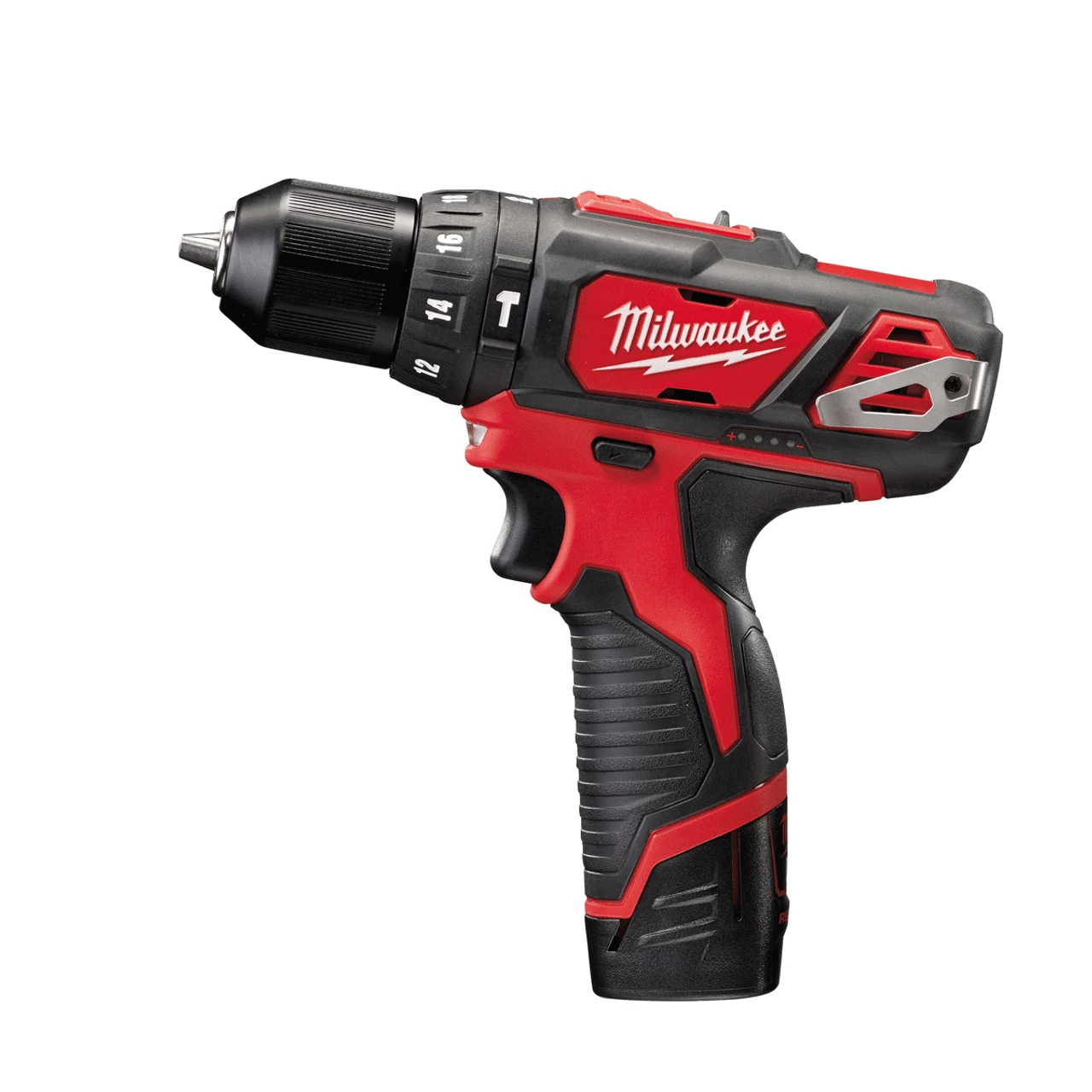 Milwaukee M12 BPD-202C 12V Sub Compact Percussion Drill With 2x 2.0Ah Batteries - Image 2
