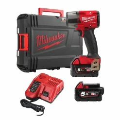 Milwaukee M18 FMTIW2F38-502X Fuel 3/8" Mid Torque Impact Wrench With 2x 5.0Ah Batteries