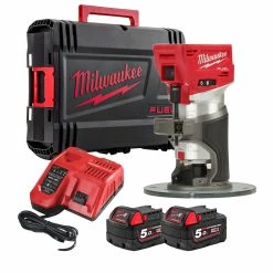 Milwaukee M18FTR-502X 18V Fuel Cordless Trim Router With 2x 5.0Ah Batteries