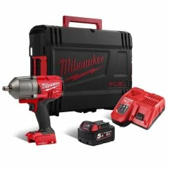 Milwaukee M18 ONEFHIWF12-501X 18V Fuel ONE-KEY Brushless 1/2" Impact Wrench With Friction Ring Kit & 1x 5.0Ah Battery
