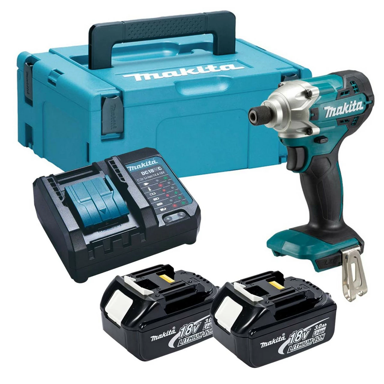 Makita DTD156 18V LXT Cordless Impact Driver With 2x 3.0Ah Batteries