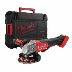 Milwaukee M18ONESAG115XPDB-0 18V FUEL 115mm Paddle Switch Braking Angle Grinder With Case (Body Only)